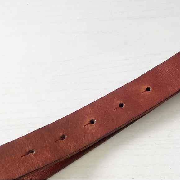 Dolce & Gabbana gold silver D G logo rare brown leather unisex belt - Picture 5 of 8